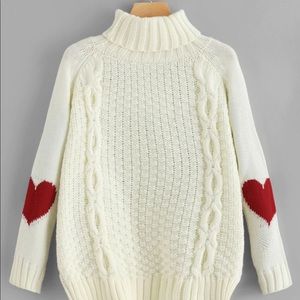 Heart on your sleeve sweater (white size s)